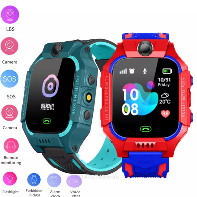 Kids Tracker Smart Watch Camera SIM GSM SOS Call Phone Game for Boys Girls Gift