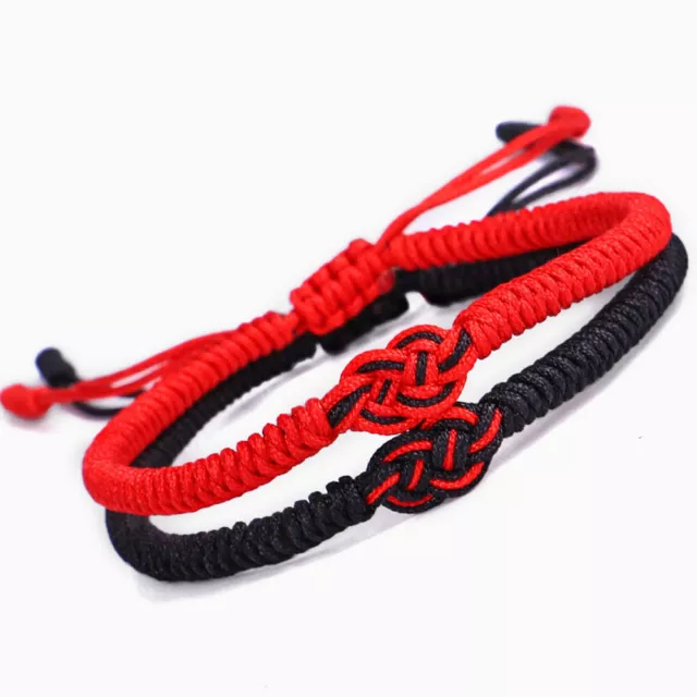 Tibetan Buddhist Handmade Knots Lucky Rope Bracelet Chinese Knot Red Rope