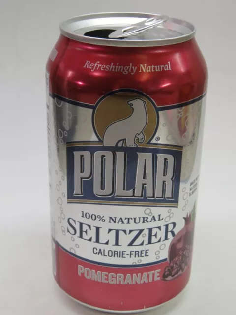 Craft Soda Empty Can ~ POLAR Beveridge Pomegranate Seltzer Water ~ Worcester, MA