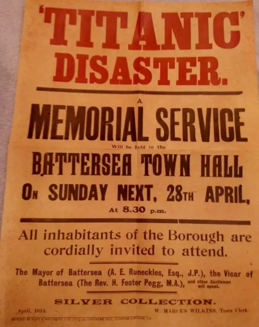 TITANIC DISASTER Poster Olympic Class Ship Launched & Sank in 1912 New York Old 2