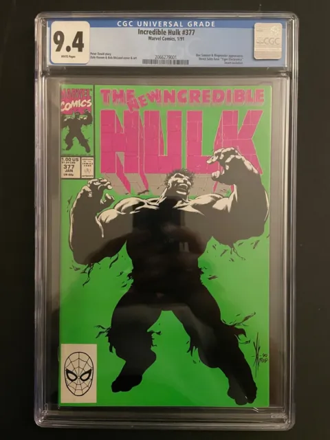 Incredible Hulk 377 CGC 9.4 Doc Samson App High Grade Marvel Comic ST2-103
