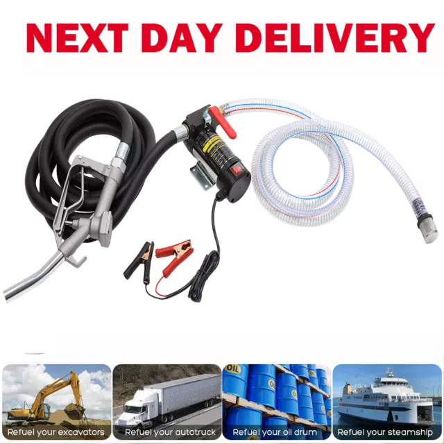 12V Electric Diesel Fuel Transfer Pump Oil Dispenser 45L/Min Fuel Extractor