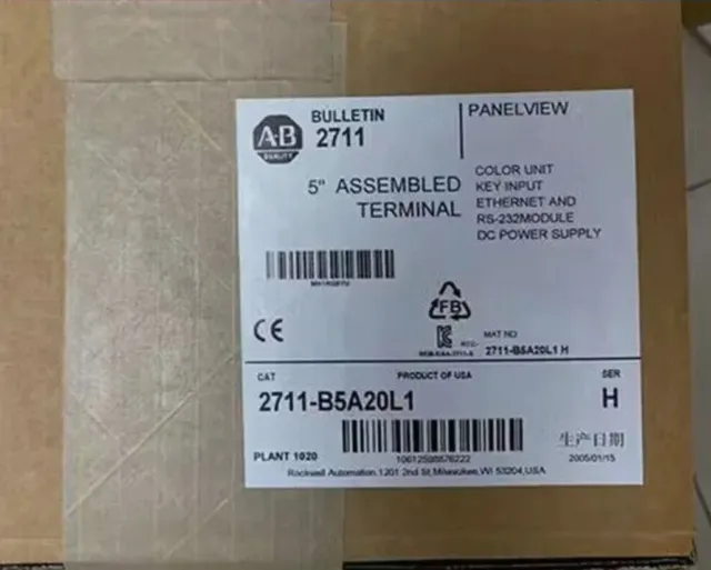 1PC Allen Bradley 2711-B5A20L1 /H PanelView 550 Operator Interface Panel