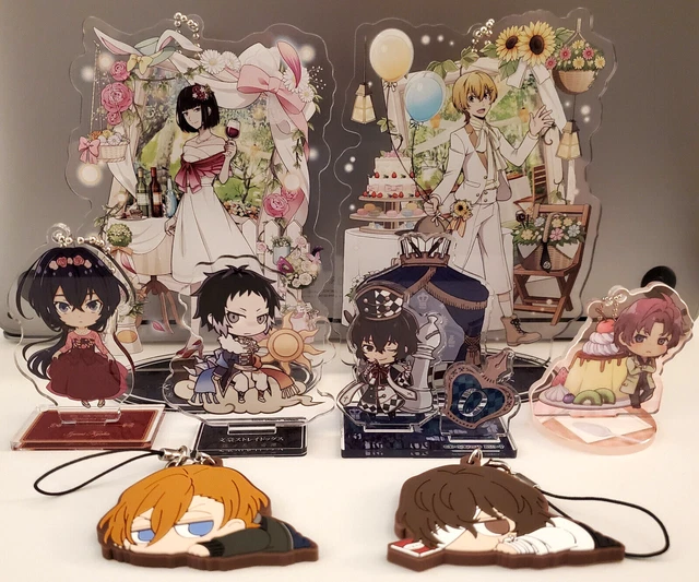 Bungo Stray Dogs Acrylic Stand Keychain Dazai Chuya Akutagawa Set Lot US SELLER