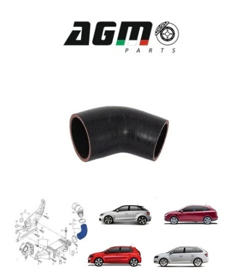 Tubo Aria Turbo Destro Per BMW Serie 5 E60 E61 520d 2.0L Diesel (2005-2010) - Ricambio Manicotto Aspirazione 11617803747