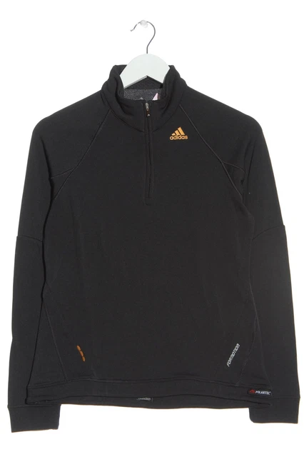 Felpa Adidas donna taglia DE 40 nero-arancio chiaro-bianco lana look casual