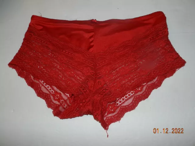 Nick & Sarah Plus Intimates 2X red lace trimmed panties
