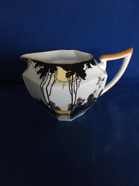 Shelley Queen Anne 'Sunrise & Tall Trees' Milk/Cream Jug -Excellent