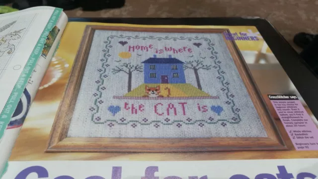 home is where the cat is sampler cross stitch chart    6-53