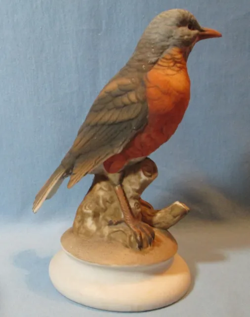 Vintage Lefton Porcelain ROBIN Bird Figurine ~ KW1282 Hand Painted