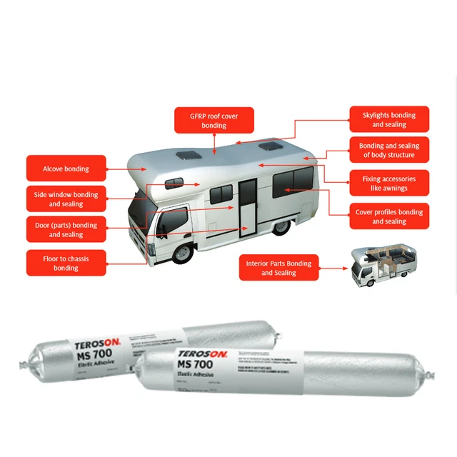 Elastischer Klebstoff Dichtstoff bis 300% Dehnung - 1140g Karosseriekleber weiß