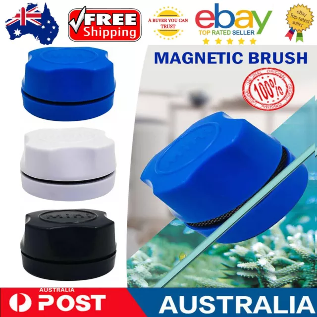 Aquarium Fish Tank Magnetic Clean Brush Window Glass Algae Cleaner Scrubber AUS