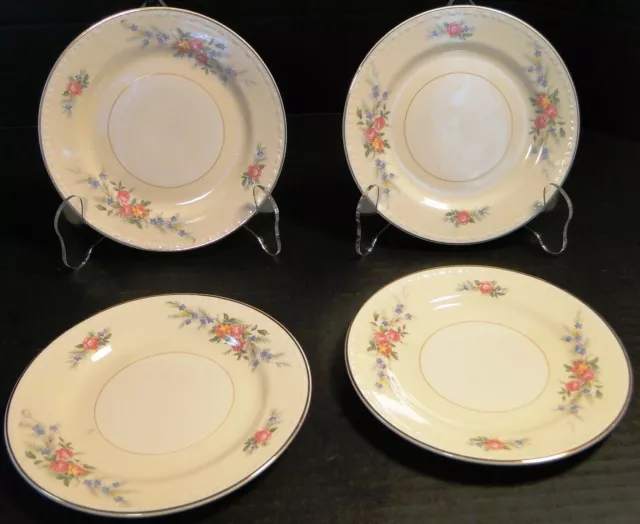 Homer Laughlin Eggshell Georgian Cashmere Bread Plates 6 1/4" Set of 4 Excellent