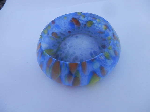 vide poche ou cendrier verre MULTICOUCHE   MURANO DIAMETRE 19CM