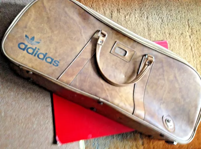 Adidas vintage brown leather bag hot sale