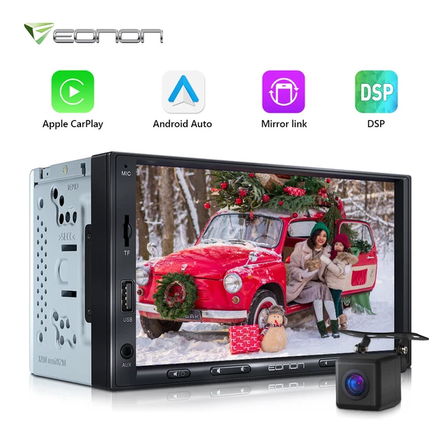 CAM+ 7" Android Auto CarPlay 2 Din Car Play Stereo Touch Screen GPS Radio USB SD