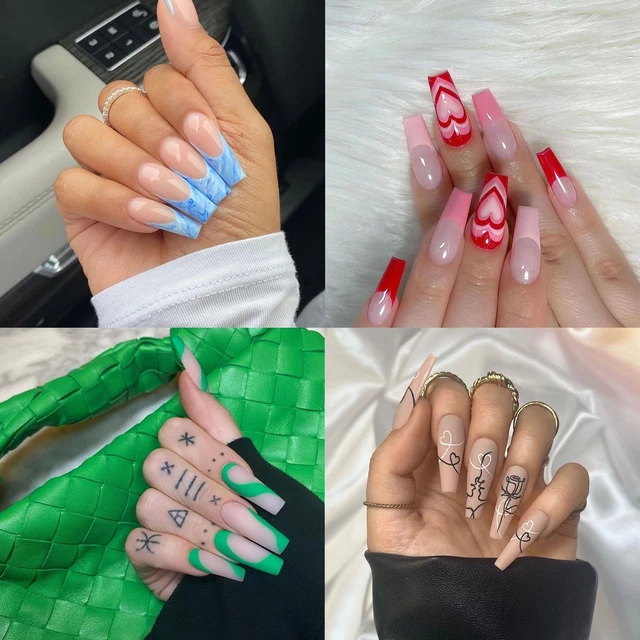 Artificiel Conseils pour les ongles Faux ongles Cercueil faux ongles Portable