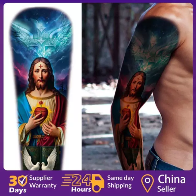 4 pegatinas para tatuajes con manga calavera brazo versátil tatuajes temporales suministros para fiesta