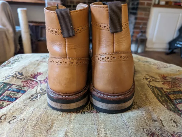 SAMUEL WINDSOR MEN'S Leather Brogue Boots Size 9/43 £22.00 - PicClick UK