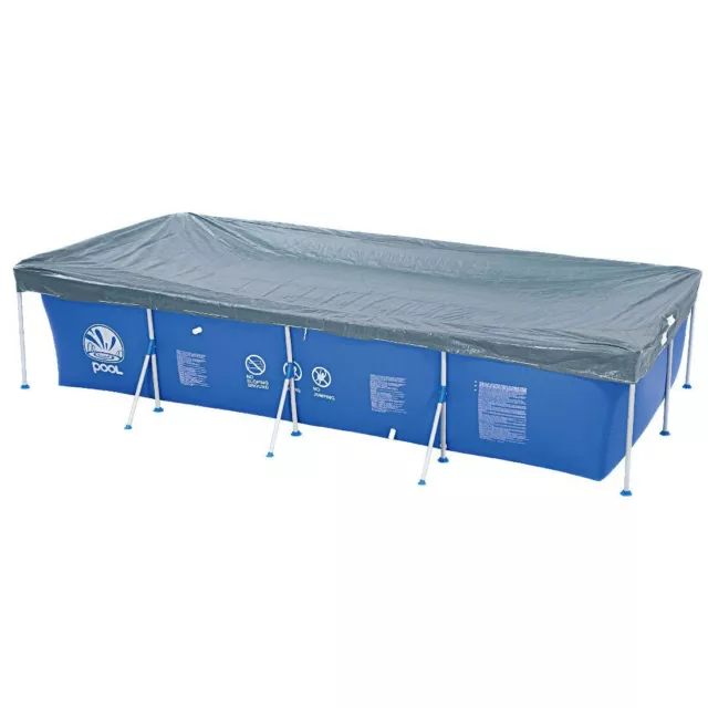 Lona para cubierta de piscina para piscinas con marco de acero 380x178 cm