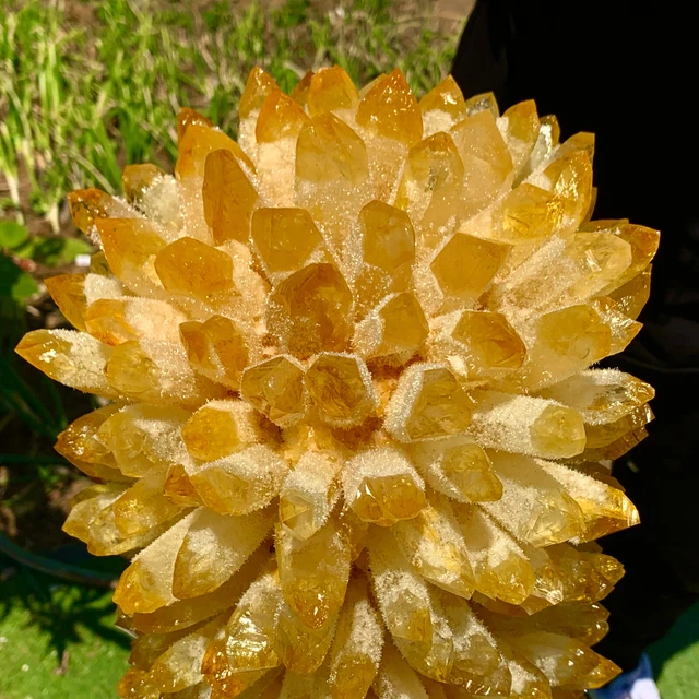 60.45LB  New Find yellow Phantom Quartz Crystal Cluster Mineral Specimen Healing 11