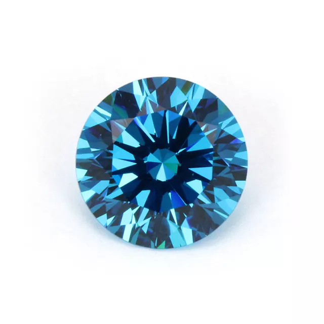 DARK AQUAMARINE  - Cubic Zirconia Round Brilliant Cut Loose Stones