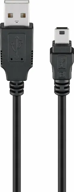 USB-Kabel 2.0 Stecker (Typ A) auf USB 2.0-Mini-Stecker (Typ B) 1,5mtr. schwarz