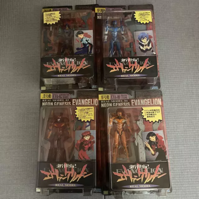 LOT 4 EVANGELION REAL MODEL FIGURE SET - Unit 00 01 02 shinji rei asuka F25987