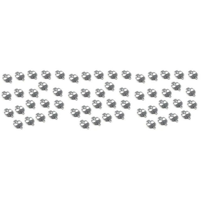 60 Pcs Skull Pendant Skeleton Jewelry Silver Halloween Charms