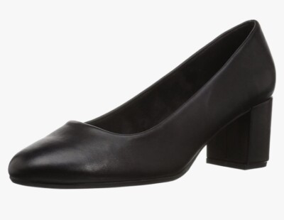 Easy Street PROPER Women's Size 8W BLACK Dress/Casual Block Heel Pumps MSRP $55