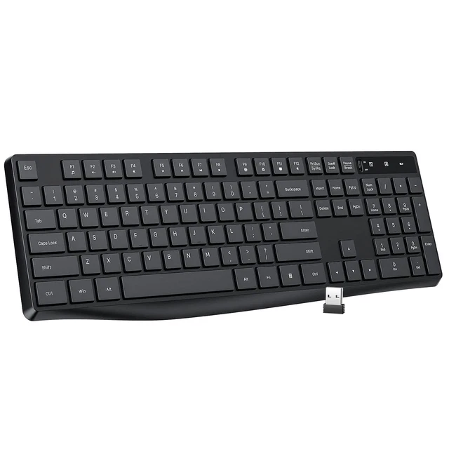 MK98 Wireless Keyboard, 2.4G Ergonomic Wireless Computer Keyboard