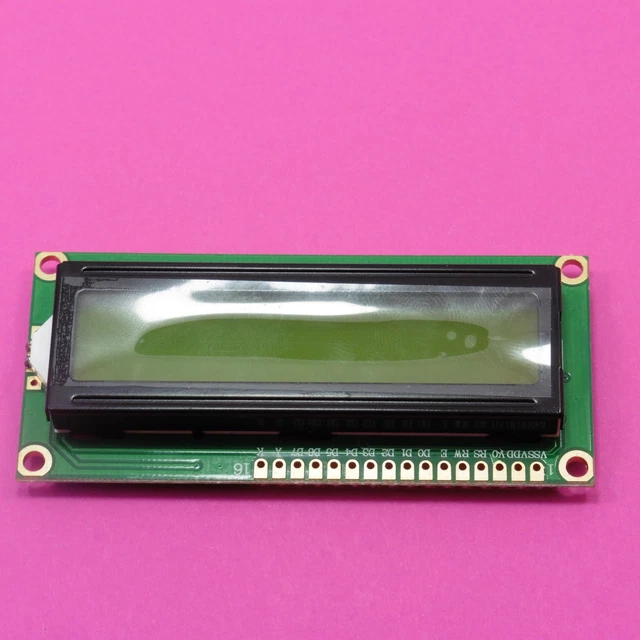 LCD 1602 CHARACTER Display Module Green Screen LED Backlight 16x2 44780 ...