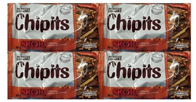 Hershey Chipits Skor Toffee Bits 200G x4 Bags Sealed Fresh Canada