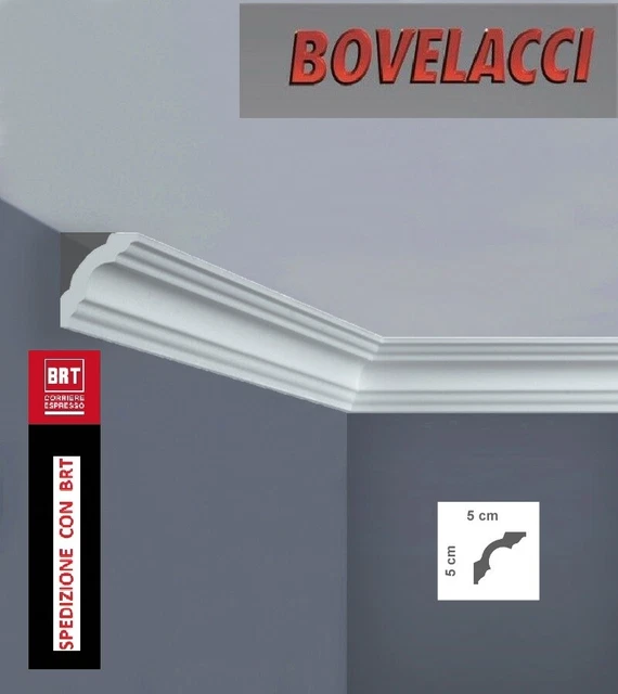 Cornici Polistirolo Resinato Cornisa De Poliestireno Resinado Para Decoración - Medidas 100x30x100 Cm, Color Gris, Fabricada En Italia Decoración Pared Fácil Montaje - Foto 3