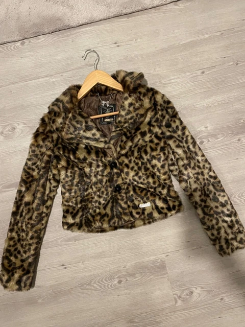 LIPSY LONDON LEOPARD Animal Print Faux Fur Coat Jacket Size Uk 10 12.90 PicClick UK