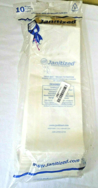 Janitized Vacuum Bags 10 Pack JAN-LPH4-2 PH4 R4 For Lindhaus Euroclean Dynamic