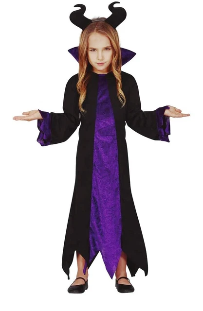 Maleficent Strega Vestito Carnevale Maleficent Bambina Costume
