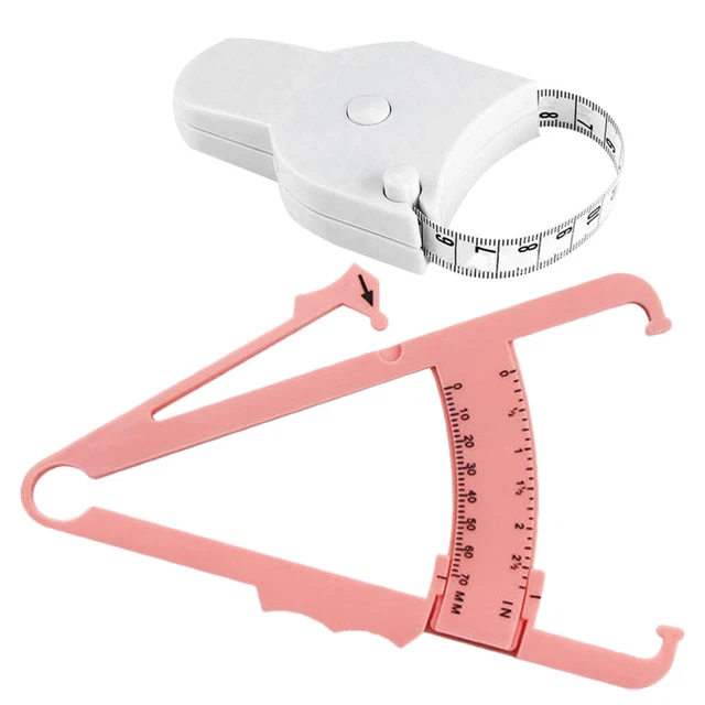 Fat Percentage Calipers Fat Waist Ruler Digital Body Tape Measure Tester 12