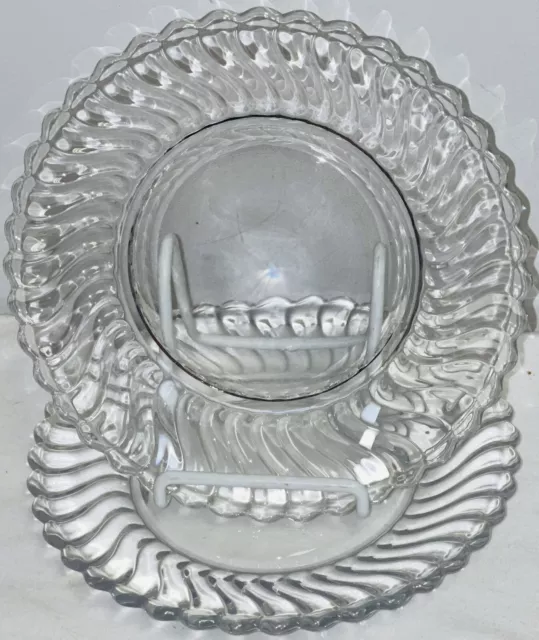 2 Fostoria COLONY CRYSTAL 7" SALAD PLATES