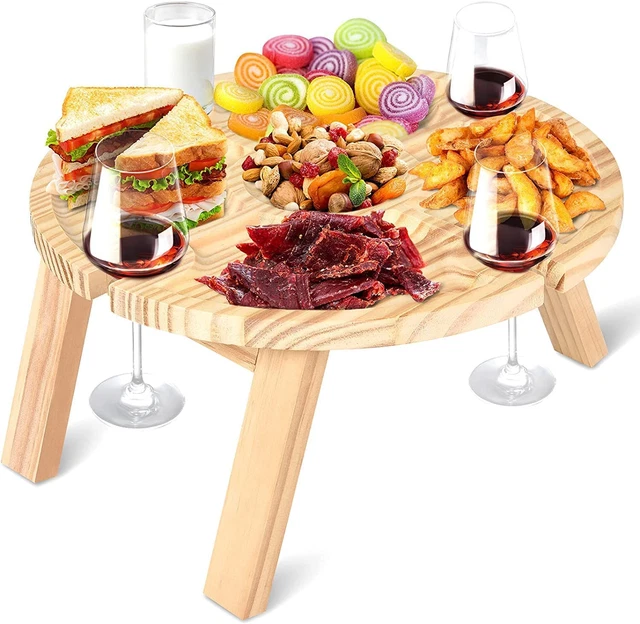 Tavolino Vassoio Aperitivo Da Esterno Da Giardino Tavolo Da Spiaggia Portatile