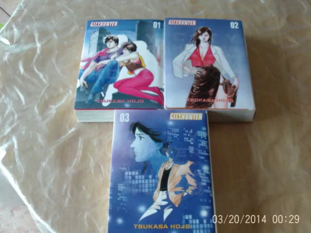 Lot De 3 Livres City Hunter -Tome 1/2/3 - X Y Z -Tbe - Mega Rare + Marque Pages