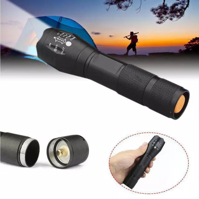 Ultrafire 50000Lumens XM-L T6 Zoomable Tactical LED 18650 Flashlight Torch Lamp 3