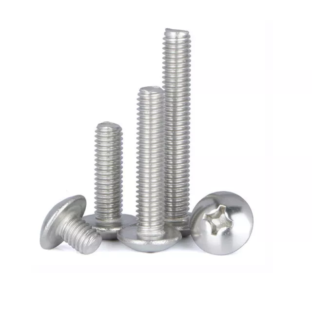 304 Stainless SteelPhillips Drawer Knobs Pull Handle Truss Head Screws M4 - M8