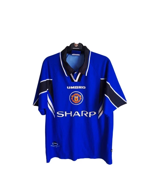 Short Vintage Manchester United – Umbro Noir – Années 90 – Taille 8 Ans