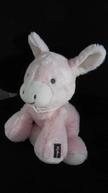 doudou peluche âne Regliss rose bandana blanc KALOO Les Amis 24cm - NEUF -