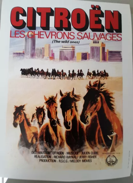 Citroen Chevrons Sauvages - Chevaux - Affiche Poster