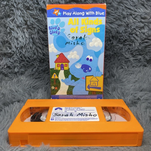 BLUES CLUES All Kinds Of Signs VHS Tape 2001 Steve Nick Jr Sealed 48 Blues clues all kinds of signs vhs tape 2001 steve nick jr sealed 48