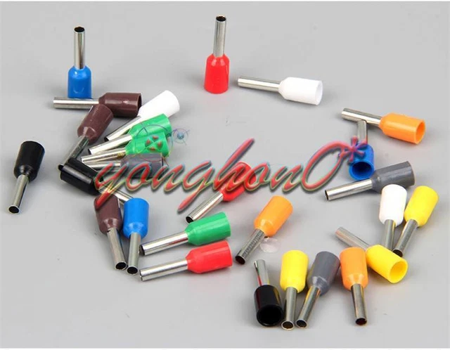 100pcs Red E1012 18 AWG 1.0mm² Insulated Cord End Terminal Wire Ferrules