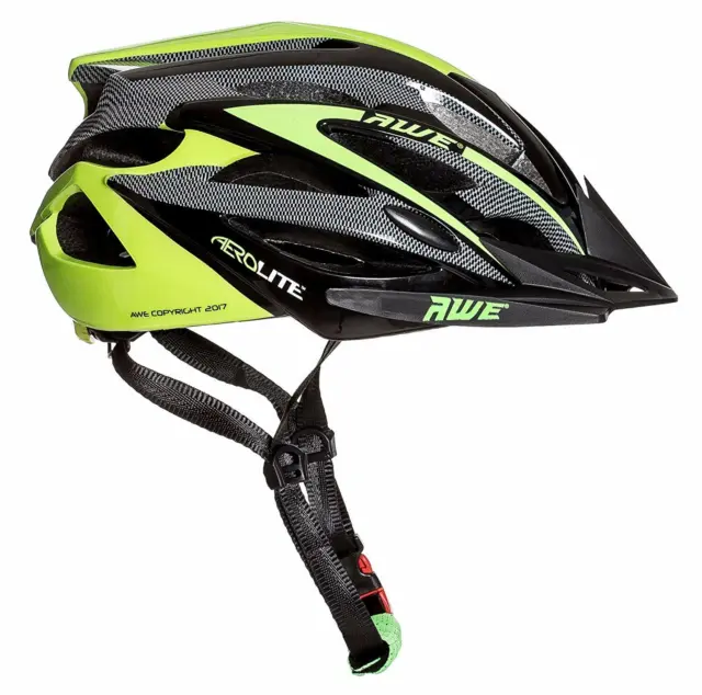 AWEAeroLite Adult Bike Helmet Black/Green Large *Factory Second* 58-60cm CE