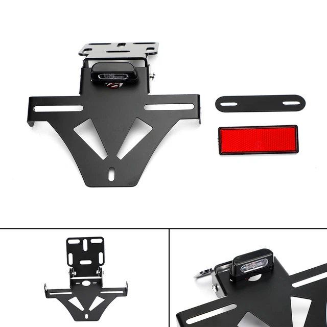 Motorcycle Adjustable Angle License Number Plate Frame Holder Bracket YU